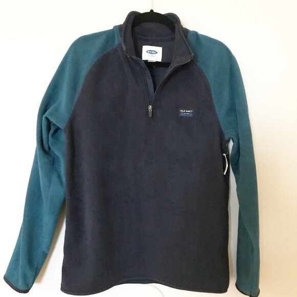 Old Navy Fleece ¼ Zip Pullover Sweater kids boys teens M New - Picture 1 of 9